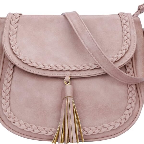 Casual Flap Saddle Crossbody Bags for Women Purses and Handbags with Tassel