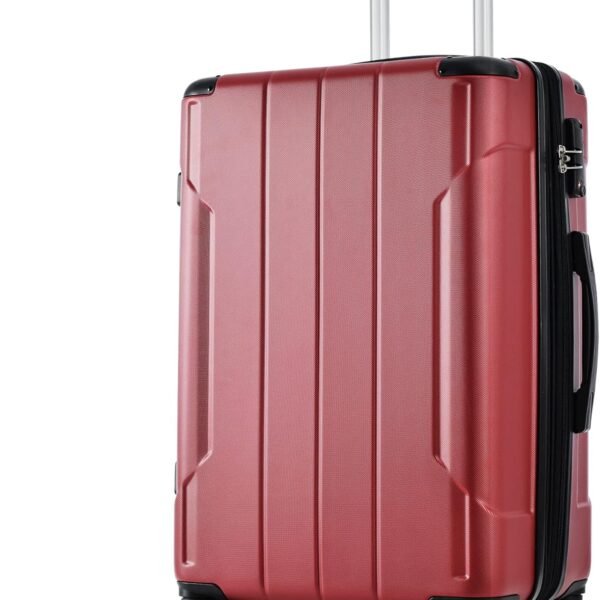 20 Inch Carry On Luggage with Wheels Aluminum Alloy Corner Hard Shell Suitcase  Luggage Suitcases for Travel Woman Men(Red)