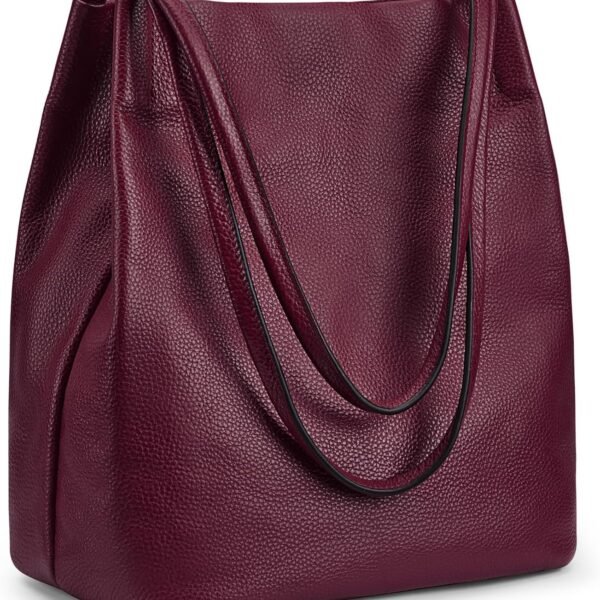 Women Soft Genuine Leather Totes Shoulder Bag Purses and Handbags with Top Magnetic Snap Closure