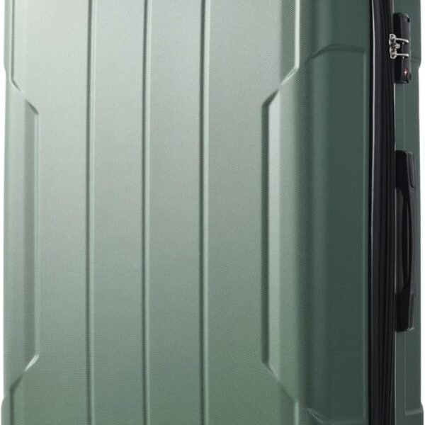 20 Inch Carry On Luggage with Wheels Aluminum Alloy Corner Hard Shell Suitcase  Luggage Suitcases for Travel Woman Men(Green)