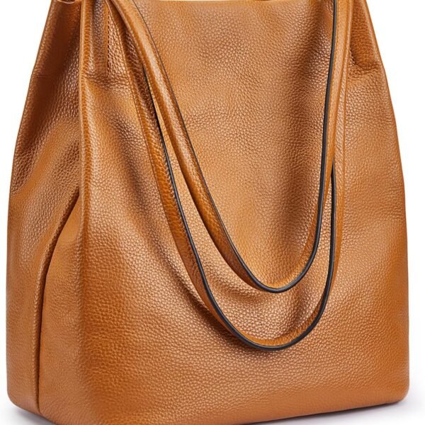 Women Soft Genuine Leather Totes Shoulder Bag Purses and Handbags with Top Magnetic Snap Closure